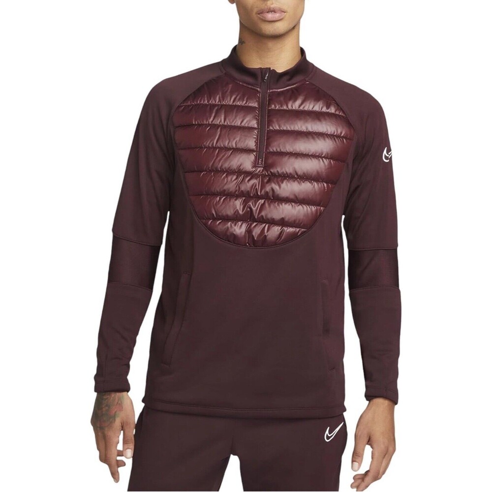 Nike Therma-Fit Academy Winter Warrior Men Long Sleeve Top Burgundy Medium NEW